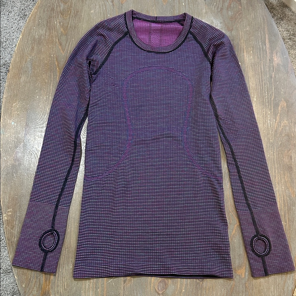 Lululemon Athletica Deep Purple Long Sleeve Tee - Picture 6 of 15